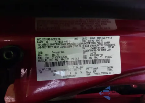 2014 Ford Focus Se from USA, damaged, VIN 1FADP3F25EL176741